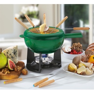 Spring Fondue-Garnitur grün matt 20 cm Saas Fee (4052356012592)